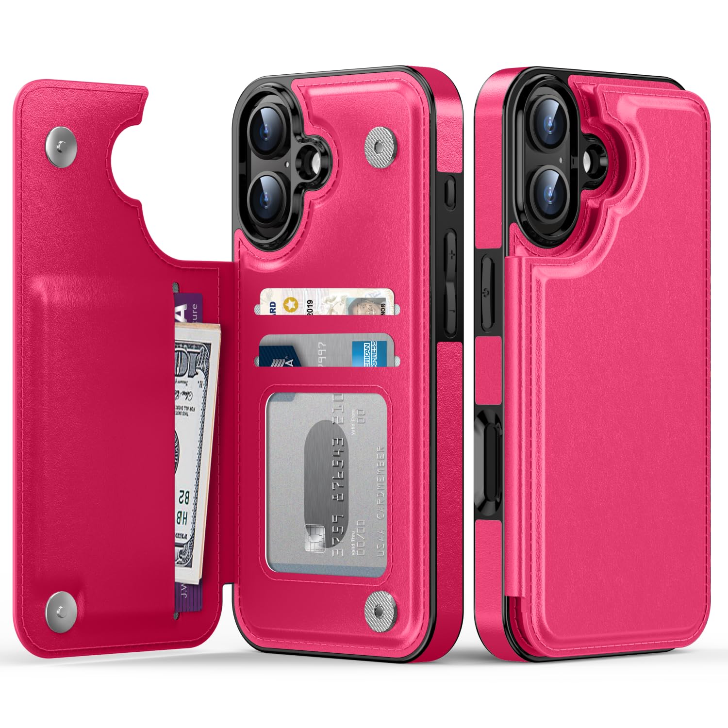Goodon for iPhone 16 Case Wallet - Flip Folio