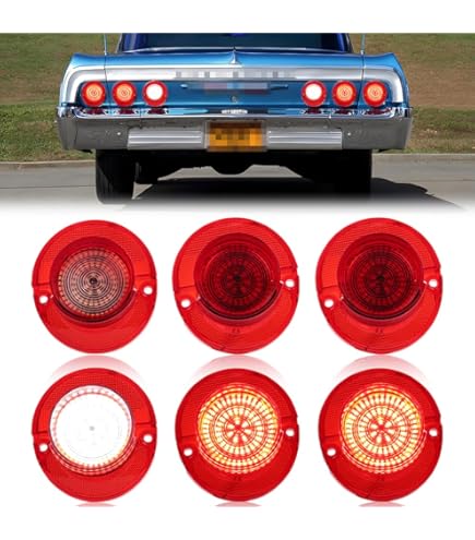 Amazon.com: United Pacific 40 LED Tail Light Lens, Red For 1963
