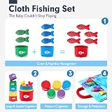 hahaland 22pc Fabric Fishing Game Montessori Toys for 1 Year Old Kids view 4