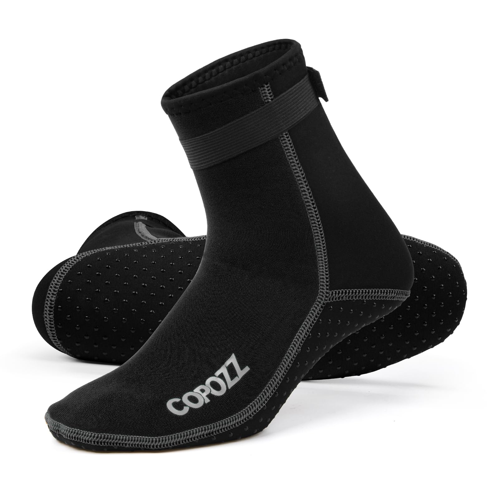 COPOZZ Diving Socks, 3mm Neoprene Wetsuit Socks Anti-Slip Water Beach Socks for Scuba Diving, Snorkeling, Swimming Men/Women