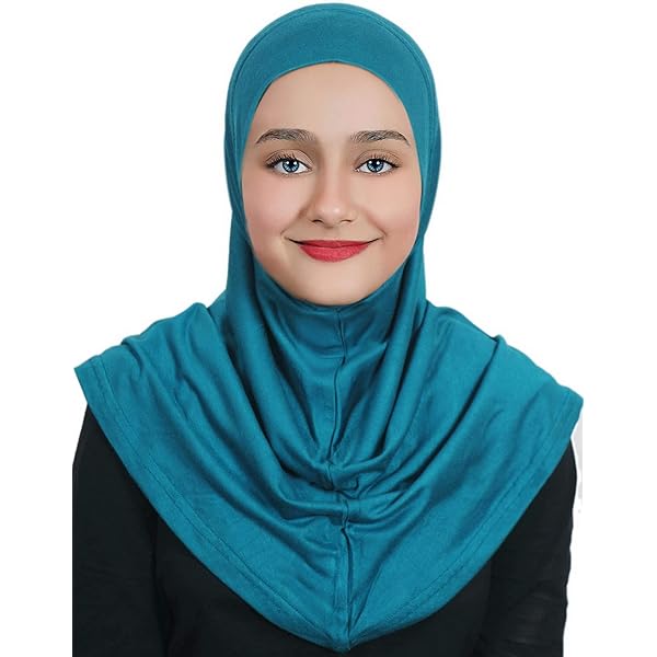 Firdevs Girl's Child Practical Instant Two Piece Amira Hijab Scarf Dark