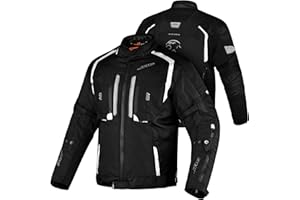J.A.G. JAG Men's All Season Reflective Mesh Motorcycle Jacket | CE Armored Dual Sports Cordura Jacket with Removable Liner