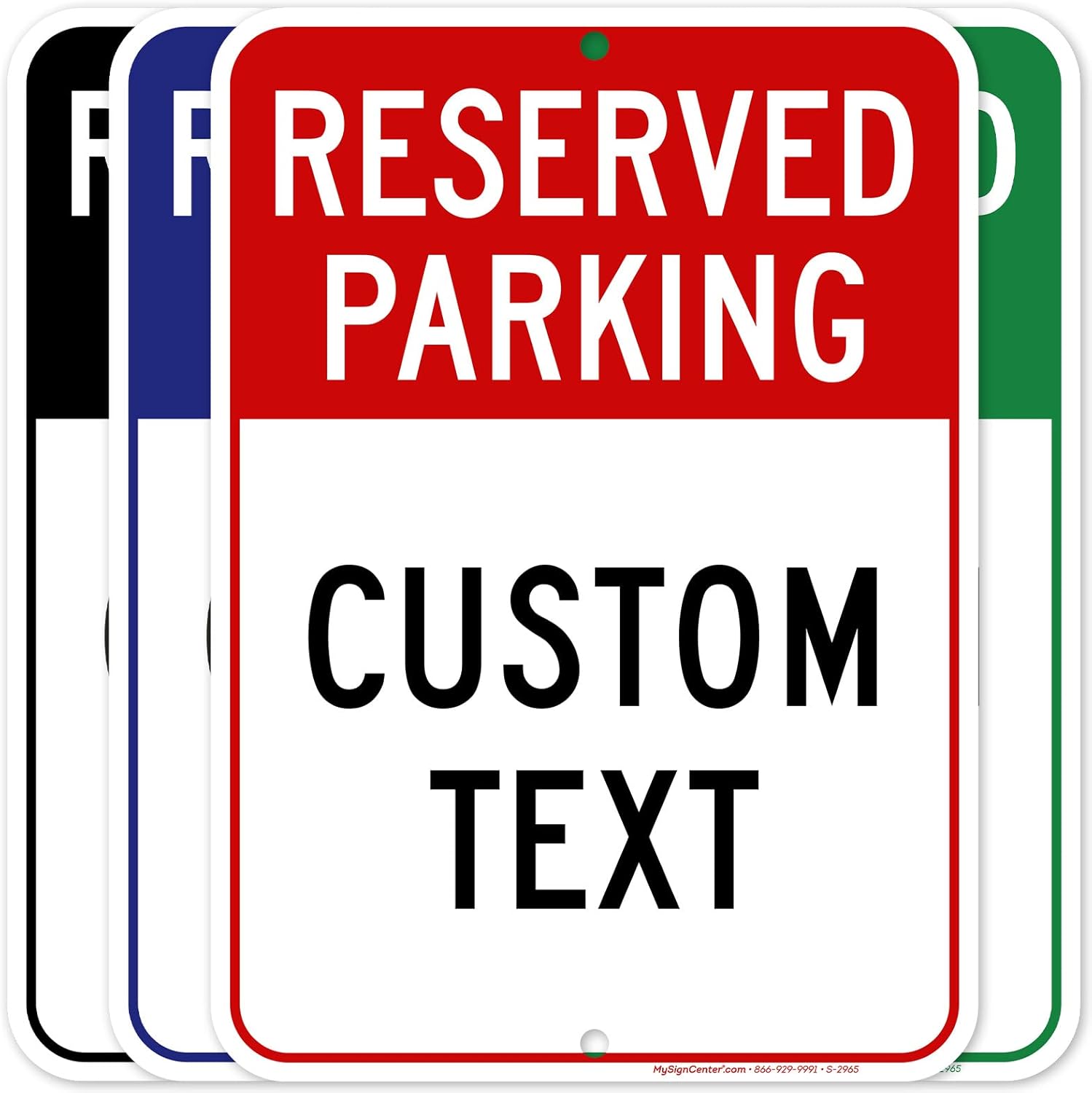 Yard Signs - Reserved Parking Sign, Custom Parking Signs for Business, 10x14 Inches, Rust Free .040 Aluminum, Fade Resistant, Made in USA by My Sign Center (Post Holes)