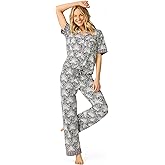 PJ Salvage womens Shady Beach Dreams Collection Notch Collar Pj Set