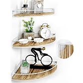 Homode Corner Shelf Wall Mount, Set Of 3 Floatng Corner Shelves Wth