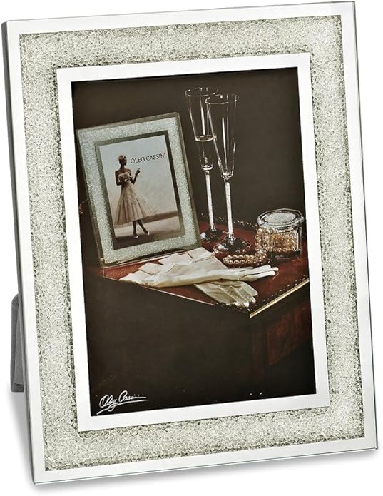 Oleg Cassini Crystal Diamond Frame 5 x 7 Jewelry