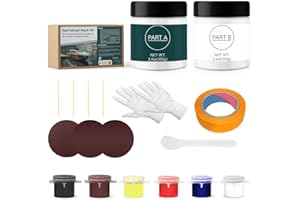 WAN2TLK Gel Coat Repair Kit for Boats (Color Match), Marine Fiberglass Repair Kit for Boats, Epoxy Filler for Fiberglass Boats Fix Holes, Pits, Deep Cracks, Chip Fix