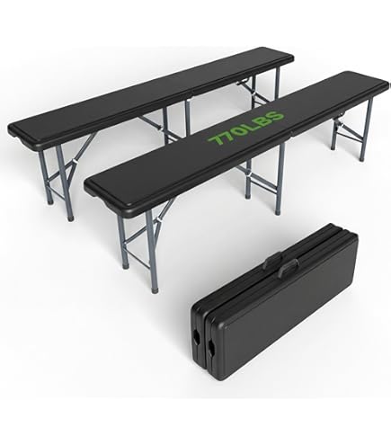 Amazon.com : ZenStyle 6 ft Portable Folding Bench, Indoor Outdoor