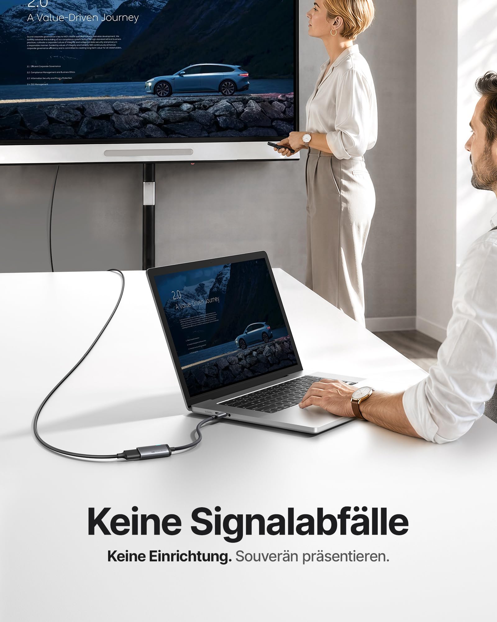 INIU USB C auf HDMI Adapter, Offiziell HDMI-zertifiziert mit intelligenter Diagnose-LED, 4K@60Hz kompatibel mit Thunderbolt 3/4 für MacBook Neo iMac iPad iPhone 17 16 Samsung Steam Deck Gaming-Monitor 8