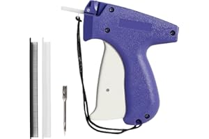 LAUHUW Mini Stitch Gun Kit,0.13inch Fine Stitch Gun for Clothes,Quick Stitch Sewing Gun With1500 Black and 1500 White Fasteners,Mini Tag Gun for Clothes (0.9 Inch)
