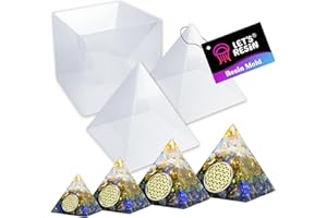 LET'S RESIN Pyramid Molds for Resin,Large Silicone Pyramid Molds,Silicone Resin Molds for DIY Memorial Gifts, Jewelry,Great for Paperweight, Home Decoration(Height:15cm/5.9inch)