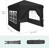 YITAHOME 2.5x2.5M Pop Up Gazebo Heavy Duty Marquee Dark Grey view 6