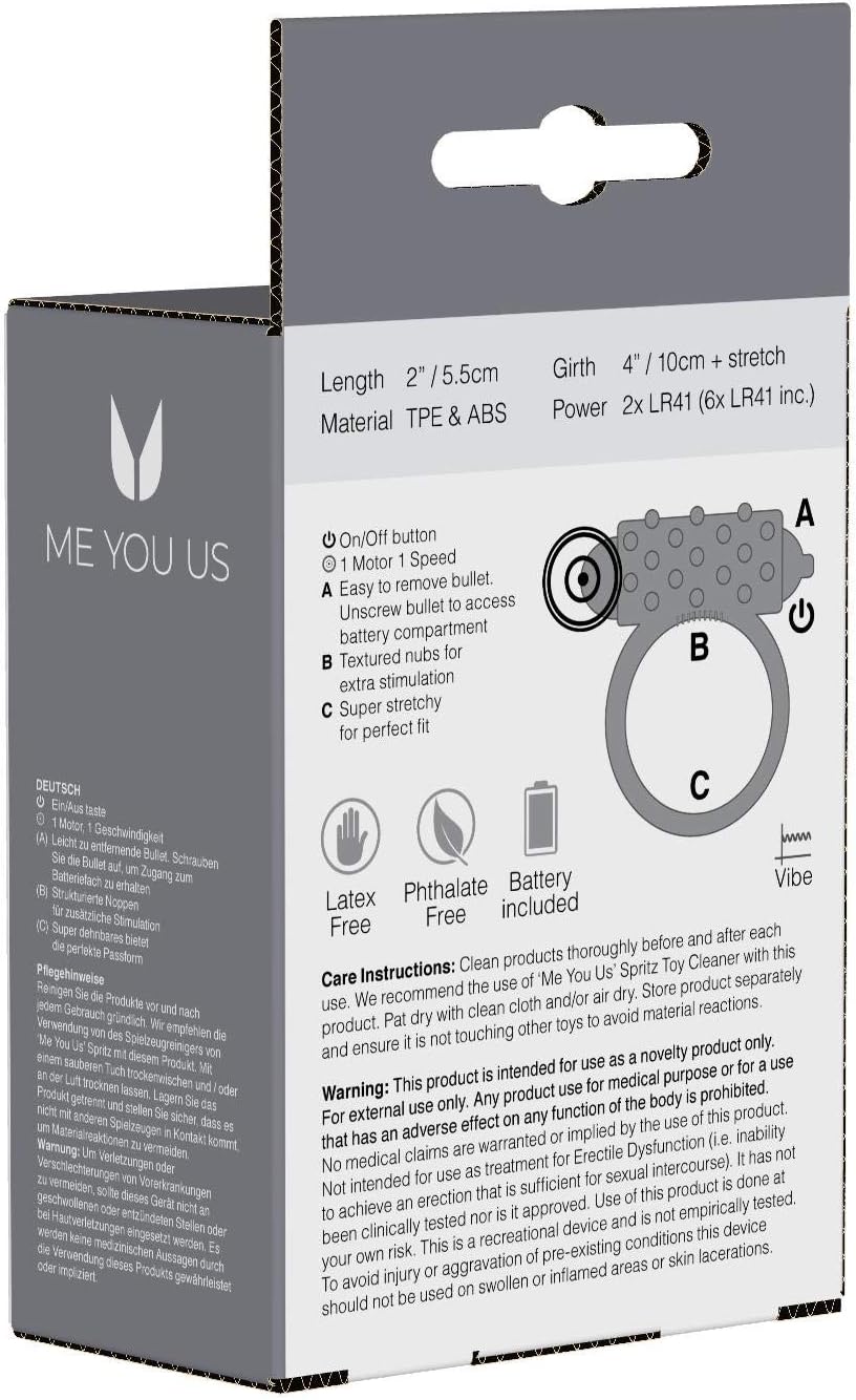 Me You Us - Classic Smoke Cock Ring, Black - Image 5