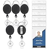 Will Well ID Badge Holders with Clip and Keyring