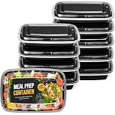 Glotoch Meal Prep Containers with Lids, 16 oz, 10 Pack (20-Piece) | Reusable BPA-Free Food Storage Containers, Leakproof and Durable, Microwave, Freezer and Dishwasher Safe, for Small Meals
