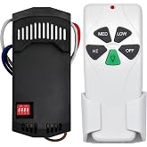 CENMING Universal Ceiling Fan Remote Control Kit Replacement for Harbor Breeze Hampton Bay Hunter Litex, with FAN28R Receiver 3-Speed Light Dimmer, for 2AAZPFAN53T FAN-53T 11T KUJCE9103 UC7030T