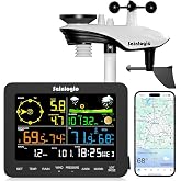 Sainlogic Smart WiFi Weather Station with Rain Gauge and Wind Speed, 24/7 AI Weather Forecast by Weatherseed&reg;, Wireless Indoor Outdoor, APP Alerts, 2-Year Data Export (2.4GHz WiFi Only)