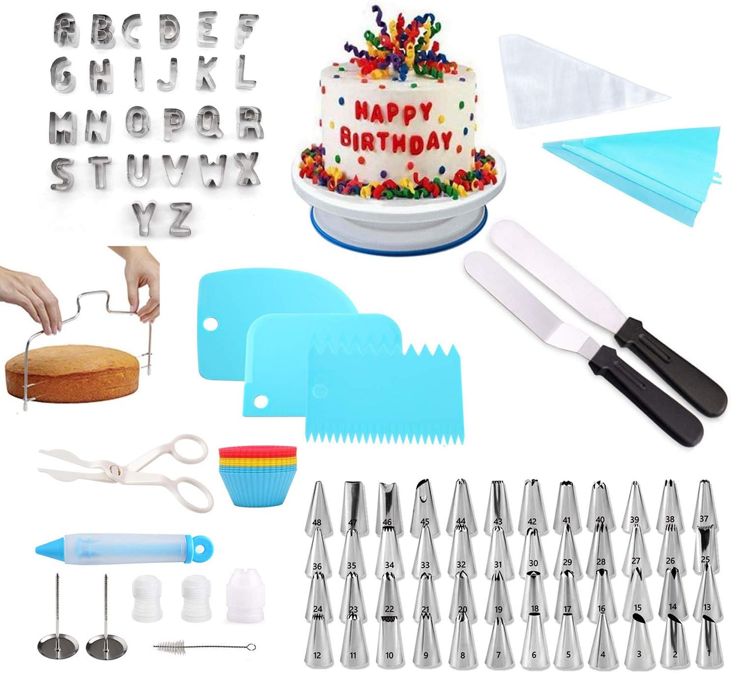 132 Pcs Cake Decorating Supplies Kit,Professional Cupcake Decorating