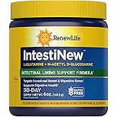 Renew Life IntestiNew Intestinal Lining Support Formula, Powder Supplement Supports Digestive Health, L-Glutamine, Dairy, Soy and gluten-free, 5.7 oz.