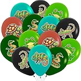 30pcs Reptile Balloons Snake Lizard Sea Turtle Frog Gecko Balloon Nature Swamp Bugs Themed Balloons Party Favors Wall Decor for Reptile Birthday Party Decorations Frog Decorations For party