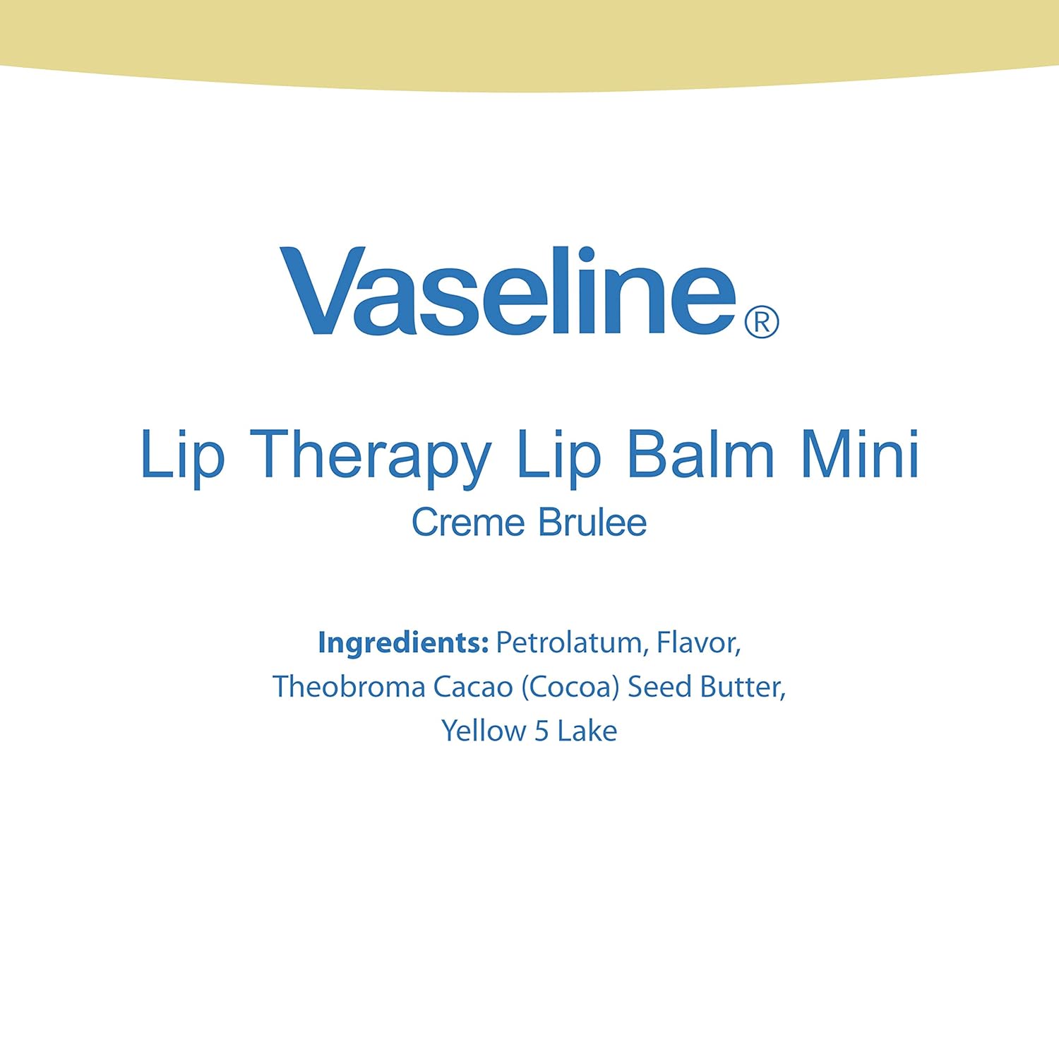 Vaseline Lip Balm for Instantly Soft Smooth Lips Crème Brûlée Lip Balm Locks In Moisture to Improve Hydration 0.25 oz : Beauty