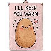 Cute Potato Blanket Gifts for Women Girls Kids, Soft Warm Lightweight Flannel Funny Cartoon Throw Blankets for Bedroom Living Room Home Sofa Home Decor 50" x 60"