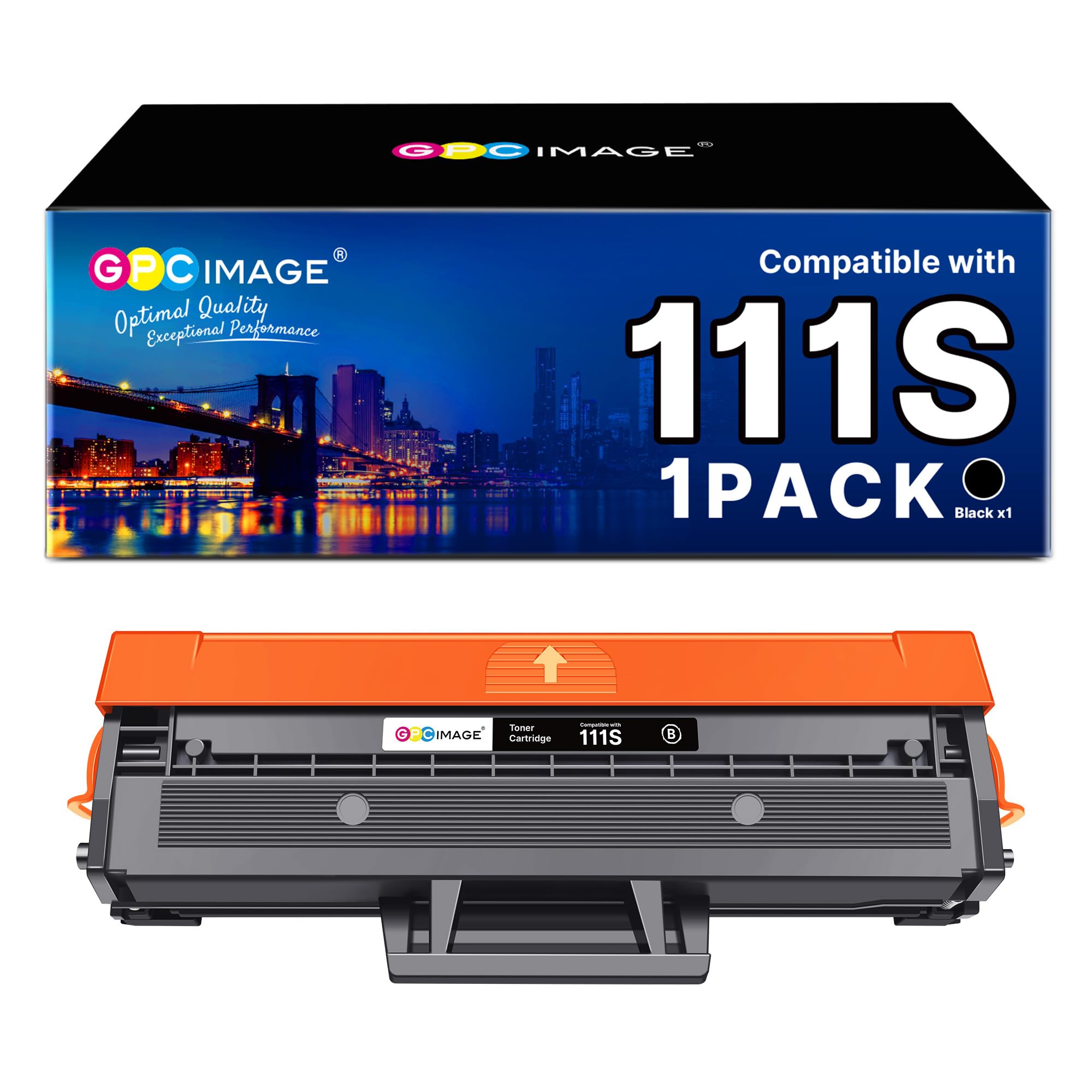 GPC Image D111L D111S Compatible Toner Cartridges Replacement for Samsung MLT-D111L D111S/ELS for Xpress M2026 M2026W M2020 M2020W M2022 M2022W M2021 M2021W M2078W M2070 M2070W M2070FW (1 Black)