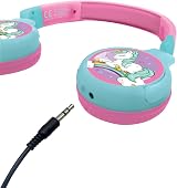 Lexibook Unicorn 2-in-1 Bluetooth Headphones Pink Blue view 3