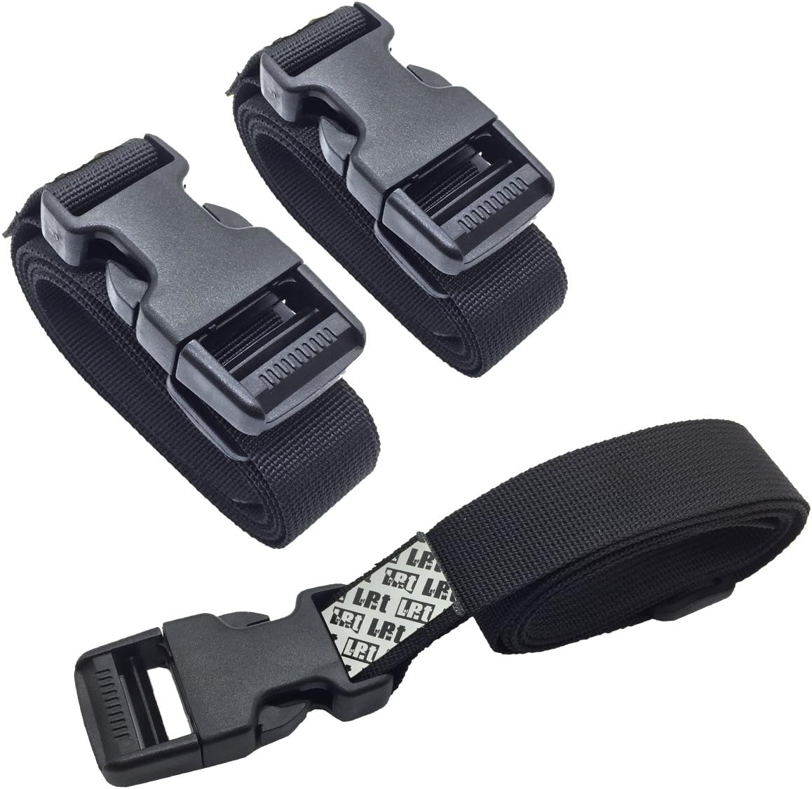 Luggage Strap, Pack of 3 LefRight Heavy Duty Accessory Utility Strap for Outdoor Sports, Backpacking, Sleeping Bag Compression, Luggage, Bundling with MOLLE Gear Quick Release Buckle 48"x1"