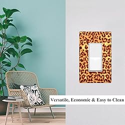 Pznen Leopard Print Rocker Switch Plate Covers