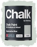 Hemway Aquamarine Blue Chalk Paint 1L Matt Finish Furniture & Walls