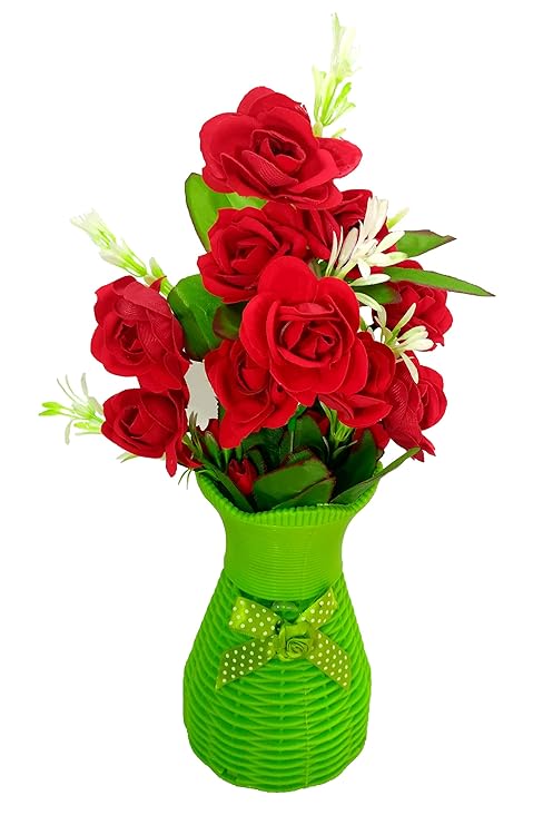 Fantastic Flower Plastic Vases With Roses Bunch Flower Stand For