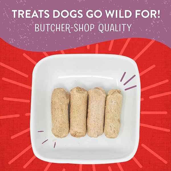STELLA & CHEWY’S FREEZE-DRIED RAW WILD WEENIES DOG TREATS – HIGH-PROTEIN TRAINING TREATS FOR DOGS & PUPPIES – ALL-NATURAL GAME BIRD RECIPE WITH 97% TURKEY, DUCK & QUAIL – USA MADE – 3.25 OZ BAG