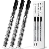 Nicpro 1.3 mm Mechanical Pencil Lead Refills, 36 Pieces Black | Lead Refill for Mechanical Pencil 1.3mm, Break Resistant Weatherproof Mechanical Pencil Refills 1.3, Lead Length 120mm