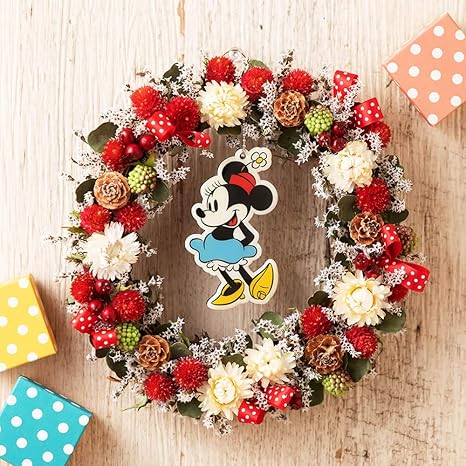 Amazon イイハナ ドットコム ディズニー ドライフラワー ミニーマウス ハピネスリース フラワーギフト ドライフラワー オンライン通販 Amazon イイハナ ドットコム ディズニー ドライフラワー ミニーマウス ハピネスリース フラワーギフト ドライフラワー オンライン通販