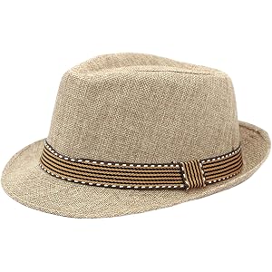 Wide Brim Fedora Hat for Men British Jazz Hat Breathable Summer Panama Sun Cap for Beach, Outdoor Travel