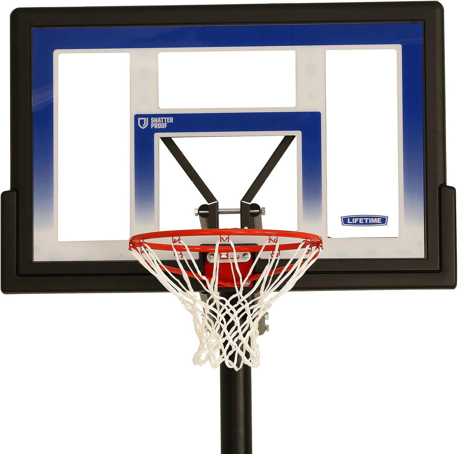 Lifetime 90020 Height Adjustable In Ground Basketball System, 48 Inch Shatterproof Backboard : Sports & Outdoors