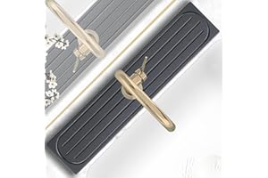 LYXEL Fast Drying Stone Faucet Mat for Kitchen Sink with Raised Feet, Water Absorbent Diatomite Stone Sink Tray, Faucet Sink Splash Guard, Prevents Moisture Buildup, Durable Protector for Bathroom Counter