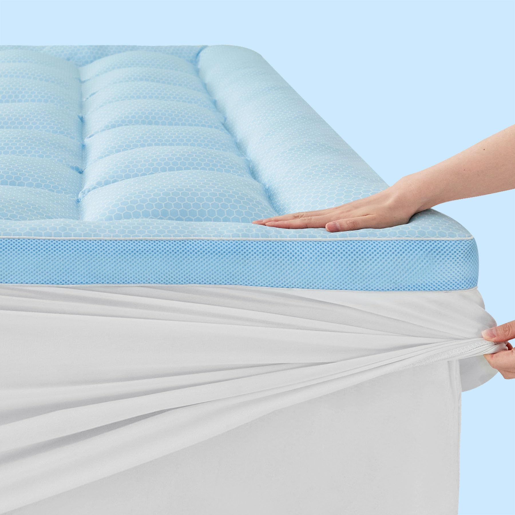 Sleep Zone Best Cooling Mattress Pad Amazon Mattress Covers Hot