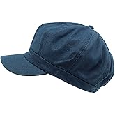 Summer 100% Cotton Plain Blank 8 Panel Newsboy Gatsby Apple Cabbie Cap Hat Denim