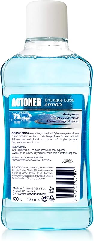 Actoner Enjuague bucal Líquido actoner artico 500ml. Pack de 6 unidades.