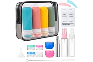 IMPORX 19 Pack Travel Size Toiletries Containers Refillable Perfume Bottles Tsa Approved Travel Toiletry Bag For Women Must Haves Accessories Travel Essentials