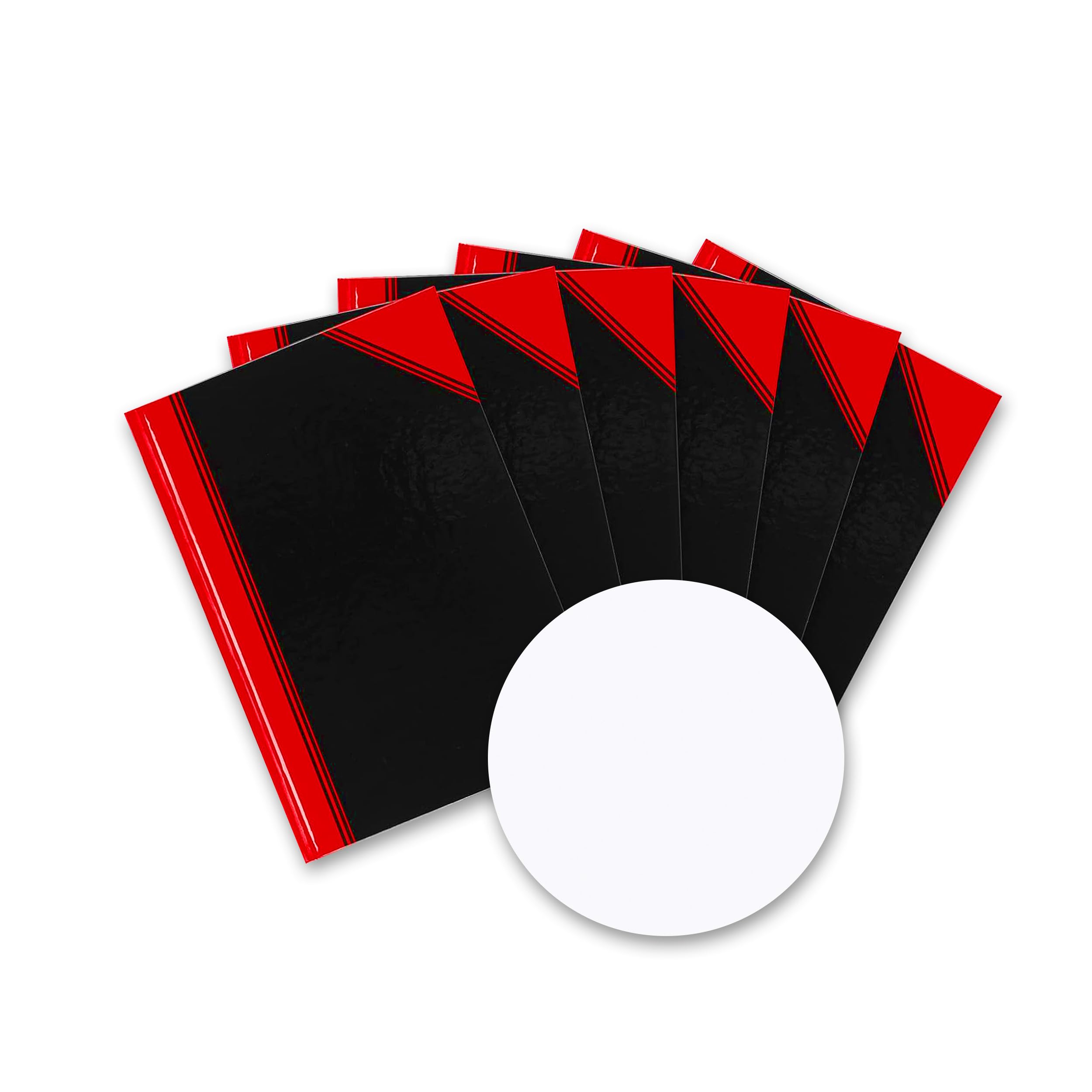 Landre 100302833 Notebook 60 g/m², DIN A6, blanko, Fine Wood Paper, Pack of 12, 96 Pages, Black/Red Blank a6 Black/red — image 1