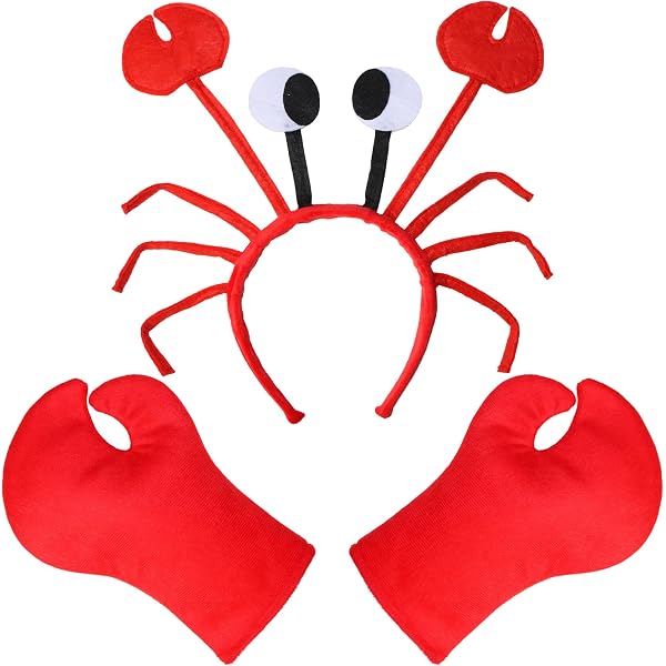 3Pcs Lobster Claw HeadbandsFun Seafood Costume Accessory for Cosplay Party 3Pcs Lobster Claw HeadbandsFun Seafood Costume Accessory for  main image 2