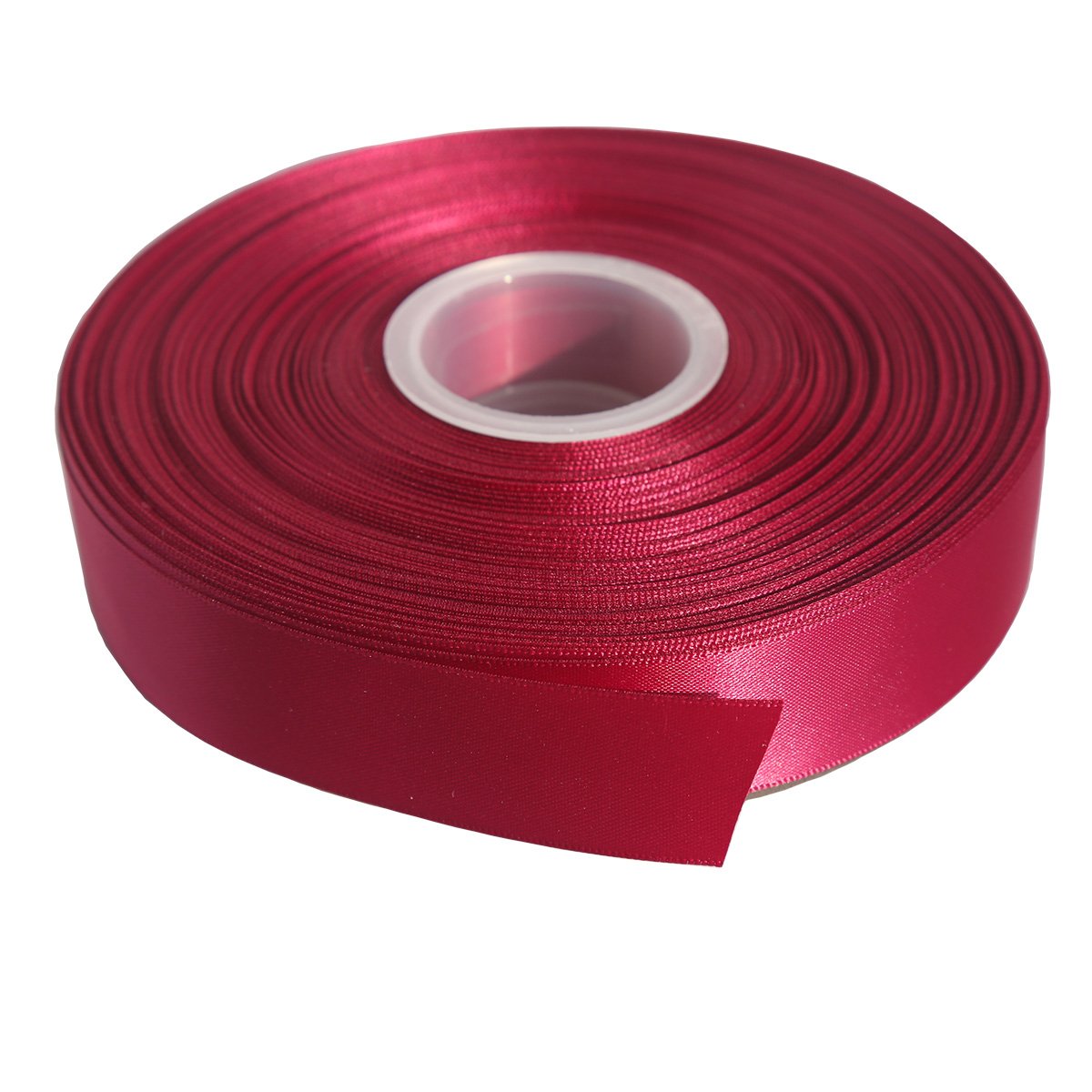 ITIsparkle 25mm Width (1") Double Faced Satin Ribbon 45 Meters (Full Reel) Crafts Gift Wrap Floristry - Burgundy 275# Ribbon