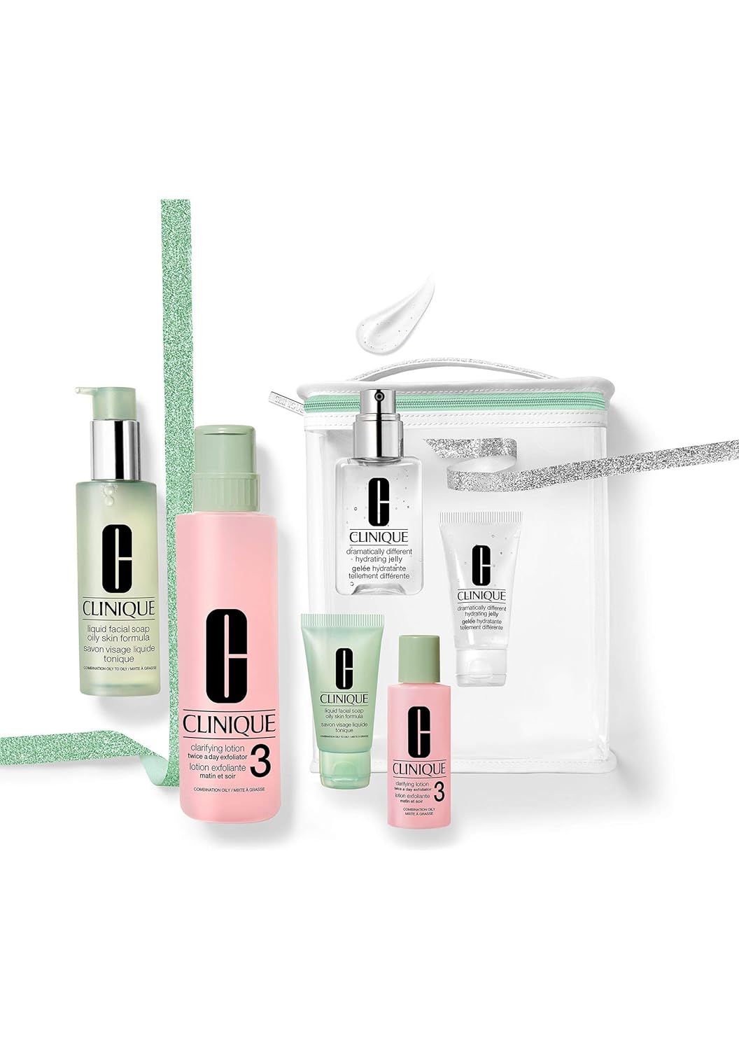 Clinique Large 3-Step Skincare Set For Combination Oily Skin: Beauty
