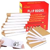 14 Pack Blank Flipbooks,120g,840 Sheets(1680 Pages),for Painting(4.5"x2.5") | Smooth Flipbook Paper,Firm Sewn Binding,Blank Pages for Animation,Sketching and Cartoon Creation,Great Art Supplies for Child