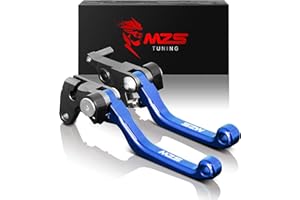 MZS Dirt Bike Clutch Brake Levers, Pivot Adjustable CNC Blue Compatible with YZ125 YZ250 15-24 / YZ250F YZ426F YZ450F 09-23 / YZ125X 17-25 / YZ250X 16-23 / YZ450FX 19-23 / YZ250FX 20-25