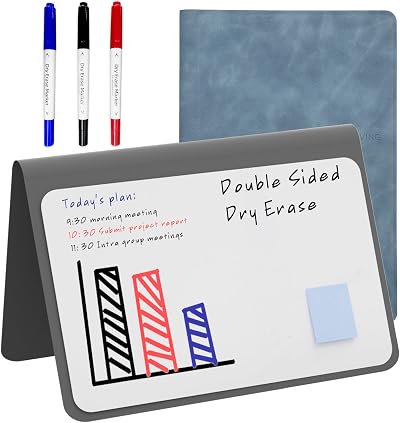NEWYES Dry Erase Small Whiteboard A5 Mini Desk Whiteboard 21x34 cm