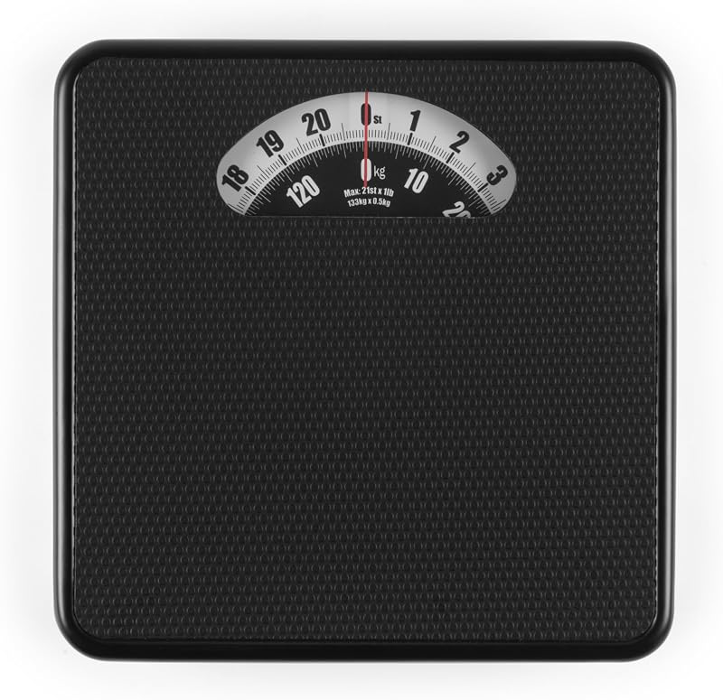 Salter Large Dial Mechanical Scale 133kg 0.5kg Precision Black